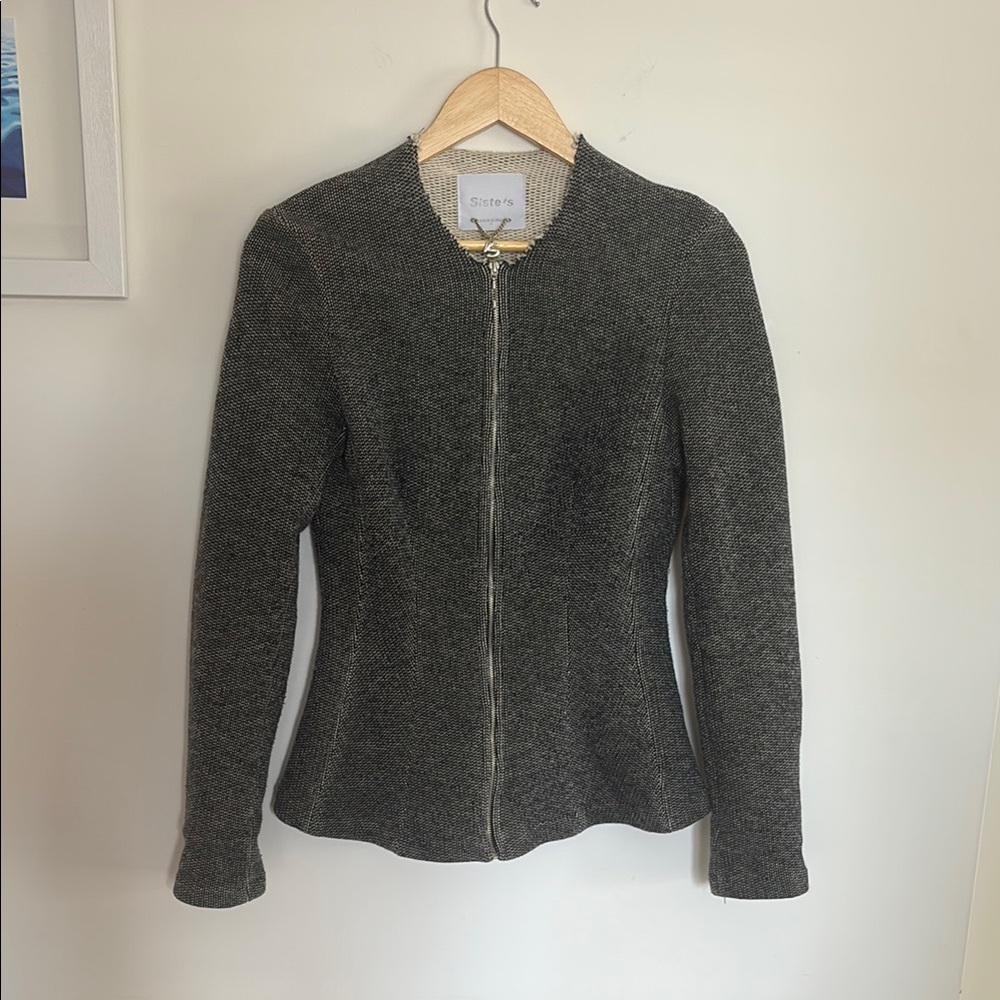Knit black with white Women's Jacket